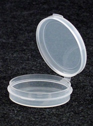 Lacons® 250675 Round Hinged-Lid Plastic Container 900/Box-25